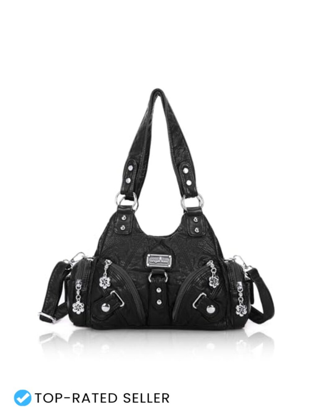 Women's Hobo Shoulder Bag Faux Leather Multi-Pocket Tote Handbag